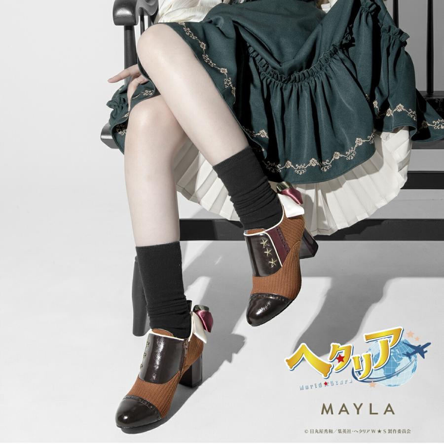 mayla classic　マイラクラッシック★ブラックの　ブーツ★ブーティー MAYLA（マイラ） ヘタリア World☆Stars グッズ 靴 アイコニック