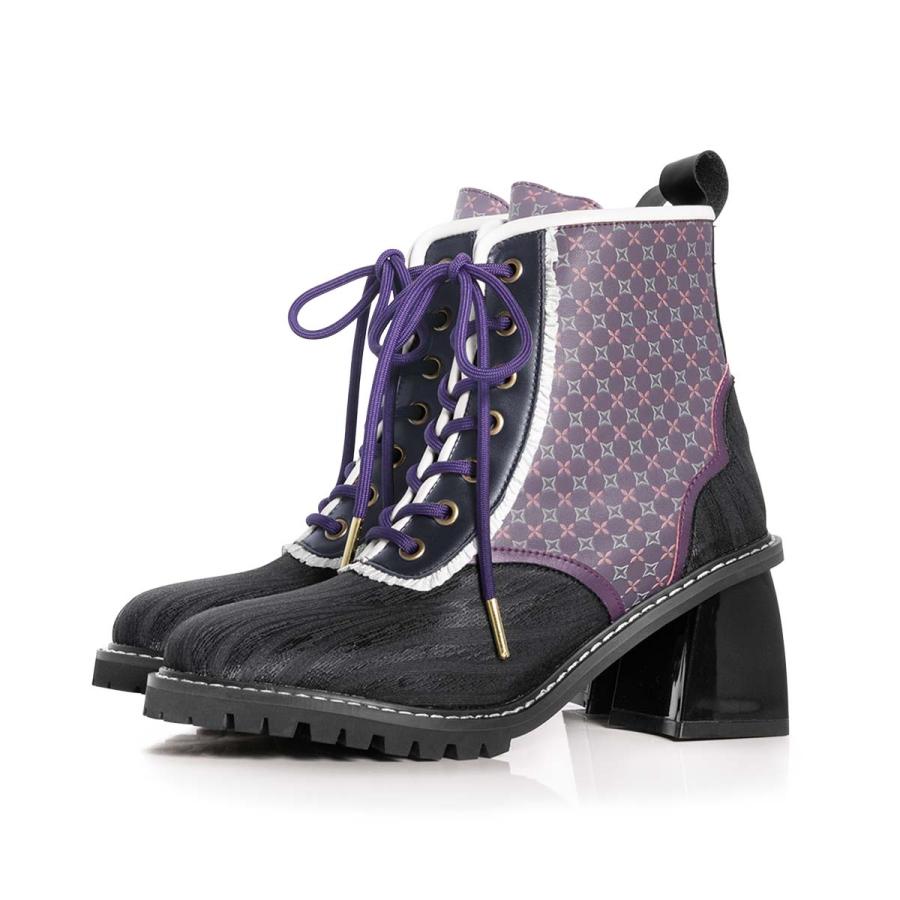 mayla classic ファー付き4Wayブーツ【新品未使用】 Lace Ladies ブーツ レザー調ファー付きハイヒールショート
