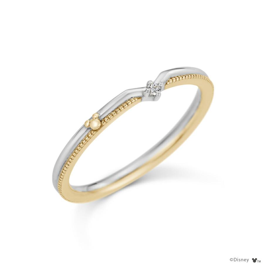 「キングダム ハーツ」 リング 指輪 / 幸運のマーク / リング with diamond プラチナ950×K18イエローゴールド ユニセックス 結婚指輪 マリッジリングの画像