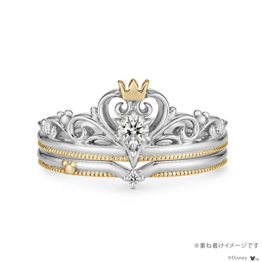 「キングダム ハーツ」 リング 指輪 / 幸運のマーク / リング with diamond プラチナ950×K18イエローゴールド ユニセックス 結婚指輪 マリッジリングの画像