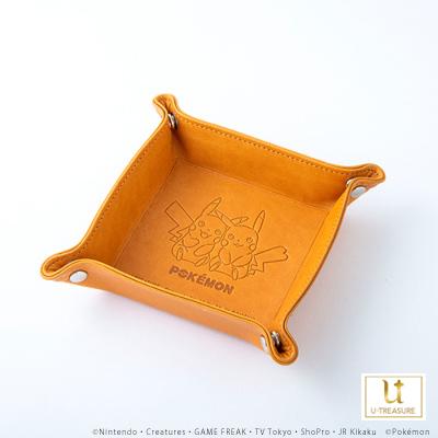 Pokemon（ポケモン） グッズ ピカチュウ レザートレイ キャメル