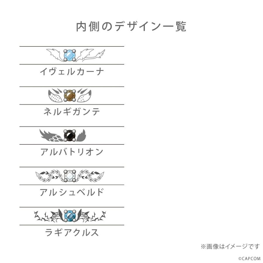 モンスターハンター 指輪 リング ハンターの指輪 プラチナ（ブラックコーティング） 選べるモンスター ユニセックス 男女兼用 結婚指輪 マリッジリングの画像