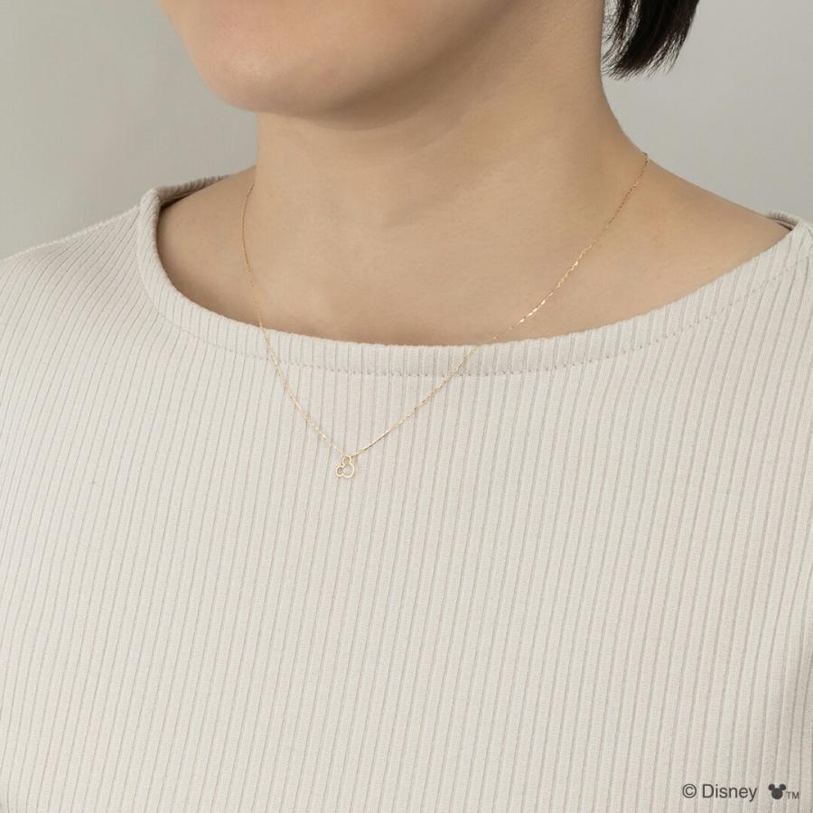 ケイウノ K.uno / ディズニー ミッキーマウス アイコン ネックレス K10イエローゴールド レディース 女性 公式 ディズニー アクセサリー ジュエリーの画像