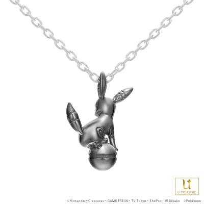 ポケモン グッズ ネックレス ブラッキー&モンスターボール（ブラックver.） ネックレス プラチナ アクセサリー プレゼント ユートレジャーの画像