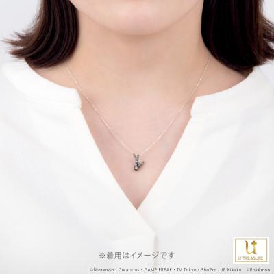ポケモン グッズ ネックレス ブラッキー&モンスターボール（ブラックver.） ネックレス プラチナ アクセサリー プレゼント ユートレジャーの画像