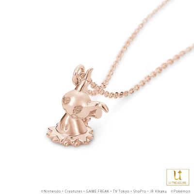 ポケモン グッズ ミミッキュ ネックレス K18ピンクゴールド ユニセックス 男女兼用 レディース メンズ アクセサリー プレゼント ユートレジャーの画像