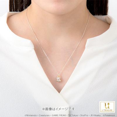ポケモン グッズ コダック ネックレス プラチナ アクセサリー ジュエリー シトリン 男女兼用 ユニセックス プレゼントの画像