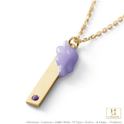 ポケモン グッズ メタモン ネックレス アクセサリー メタモン＆プレートネックレス K18イエローゴールド 男女兼用 ユニセックス プレゼントの画像