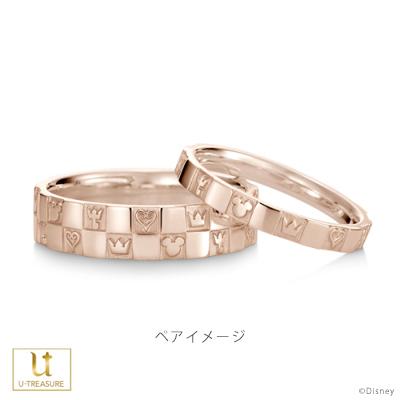キングダム ハーツ 指輪 / モノグラムリング 「シングル」 / K18ピンクゴールド 結婚指輪 マリッジリング リング レディース ペア プレゼントの画像