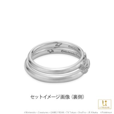 ポケモン ピカチュウ ペアリング レディース プラチナ 指輪 結婚指輪 マリッジリング ブライダルリング 記念日 プレゼントの画像