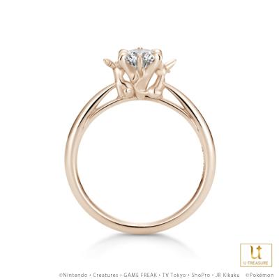 Pokemon（ポケモン） エーフィ＆ブラッキー ソリティアリング K18