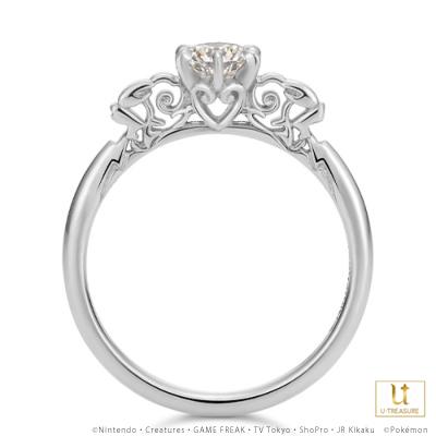 新しい到着 ポケモン ピカチュウ リング 指輪 スクロールシルエット ソリティアリング K18ホワイトゴールド 婚約指輪 エンゲージリング ブライダル プレゼント 送料込 Www Doctor Plan Com