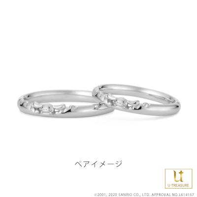 シナモロール 指輪 リング Cinnamoroll 男女兼用 プラチナ 結婚指輪
