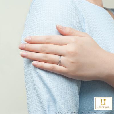 シナモロール 指輪 リング Cinnamoroll 男女兼用 プラチナ 結婚指輪