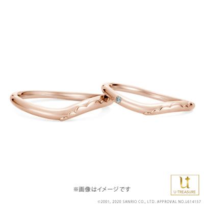 シナモロール 指輪 リング Cinnamoroll リング レディース 女性 K18ピンクゴールド 結婚指輪 マリッジリング 記念日 サンリオ プレゼントの画像