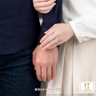 シナモロール 指輪 リング Cinnamoroll リング レディース 女性 K18ピンクゴールド 結婚指輪 マリッジリング 記念日 サンリオ プレゼントの画像