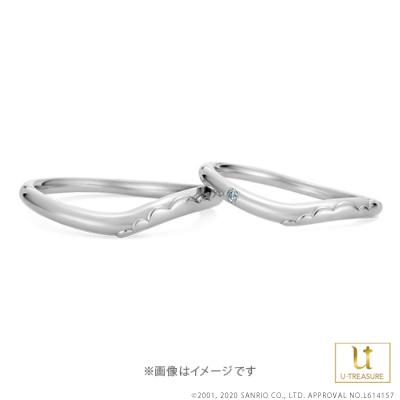 シナモロール 指輪 リング Cinnamoroll リング レディース 女性 プラチナ 結婚指輪 マリッジリング ジュエリー 記念日 サンリオ プレゼントの画像