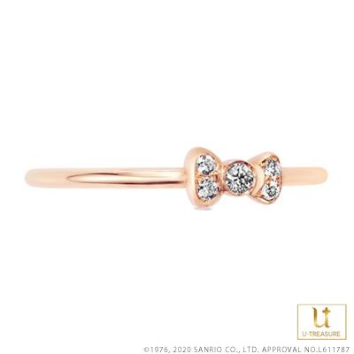 ハローキティ 指輪 リング Hello Kitty K18イエローゴールド／K14ローズゴールド アクセサリー ジュエリー レディース 女性 サンリオ プレゼントの画像
