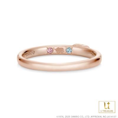 キキ&ララ 指輪 リング Little Twin Stars リング レディース 女性 K18ピンクゴールド 結婚指輪 記念日 サンリオ プレゼント ユートレジャーの画像