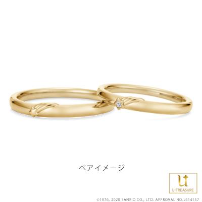 キキ&ララ 指輪 リング Little Twin Stars リング レディース 女性 K18イエローゴールド 結婚指輪 サンリオ プレゼント ユートレジャーの画像