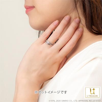 キキ&ララ 指輪 リング Little Twin Stars リング レディース 女性 K18イエローゴールド 結婚指輪 サンリオ プレゼント ユートレジャーの画像