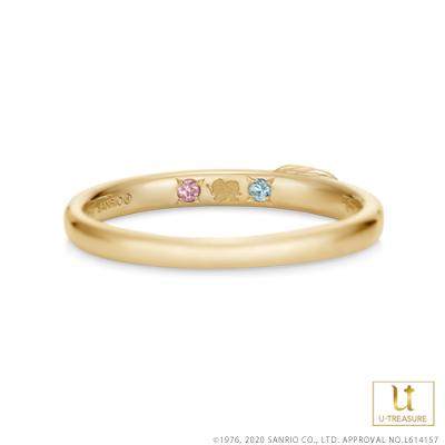 キキ&ララ 指輪 リング Little Twin Stars リング メンズ 男性 K18イエローゴールド 結婚指輪 記念日 サンリオ プレゼントの画像