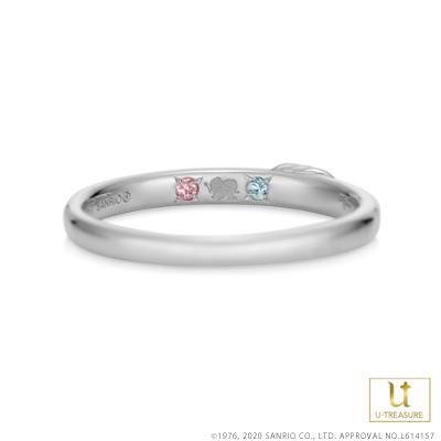 キキ&ララ 指輪 リング Little Twin Stars リング メンズ 男性 プラチナ 結婚指輪 マリッジリング 記念日 サンリオ プレゼント ユートレジャーの画像