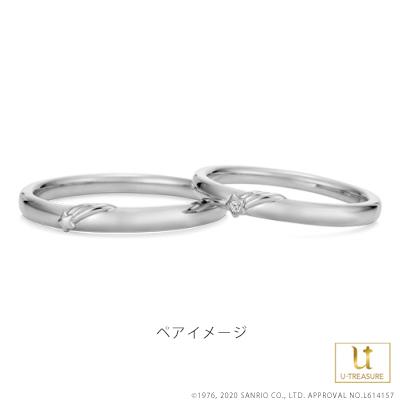 キキ&ララ 指輪 リング Little Twin Stars リング メンズ 男性 プラチナ 結婚指輪 マリッジリング 記念日 サンリオ プレゼント ユートレジャーの画像