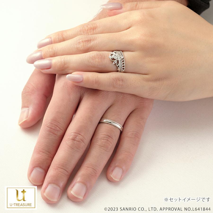 サンリオキャラクターズ マイメロディ クロミ リング 指輪 KUROMI リング K18ピンクゴールド レディース 女性 結婚指輪 マリッジリングの画像
