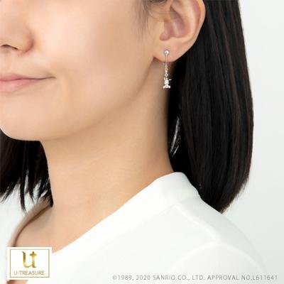 ポチャッコ グッズ イヤリング ポチャッコ POCHACCO イヤリング プラチナ アクセサリー ジュエリー プレゼント レディース 女性 誕生日 記念日の画像
