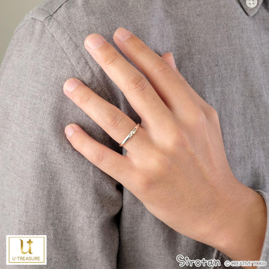しろたん 指輪 リング しろたんのふわふわマリッジリング プラチナ 特典付き メンズ 男性 結婚指輪 マリッジリング ブライダルリング 記念 リングの画像