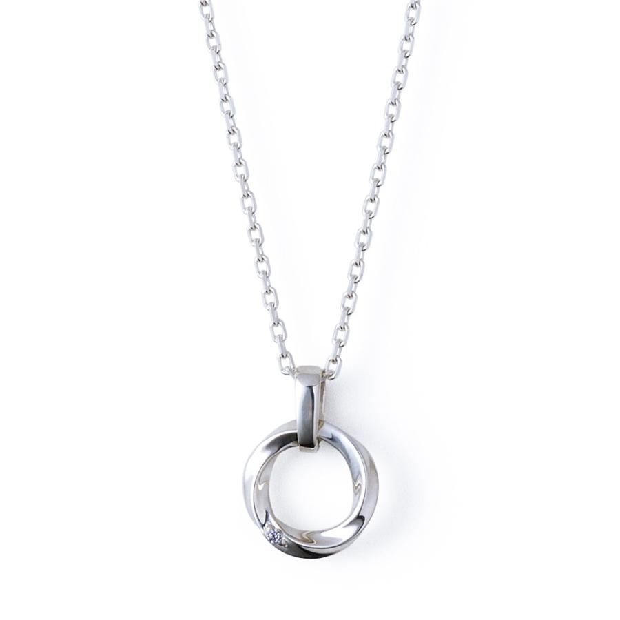 THE KISS シルバー ネックレス モアサナイト シンプル おしゃれ メンズ