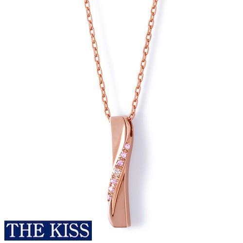 THE KISS ダイヤモンドネックレス 美品) ザキッス THE KISS しずくダイヤモンドシルバーネックレス