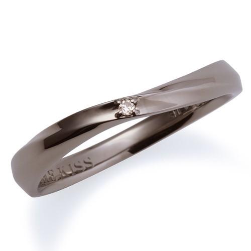 THE KISS リング 指輪 シルバー ペアリング メンズ単品 ダイヤモンド