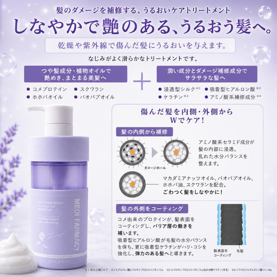 毛根幹細胞培養液+植物性成分配合のサロン仕様ヘアケア MEDI FARMACY