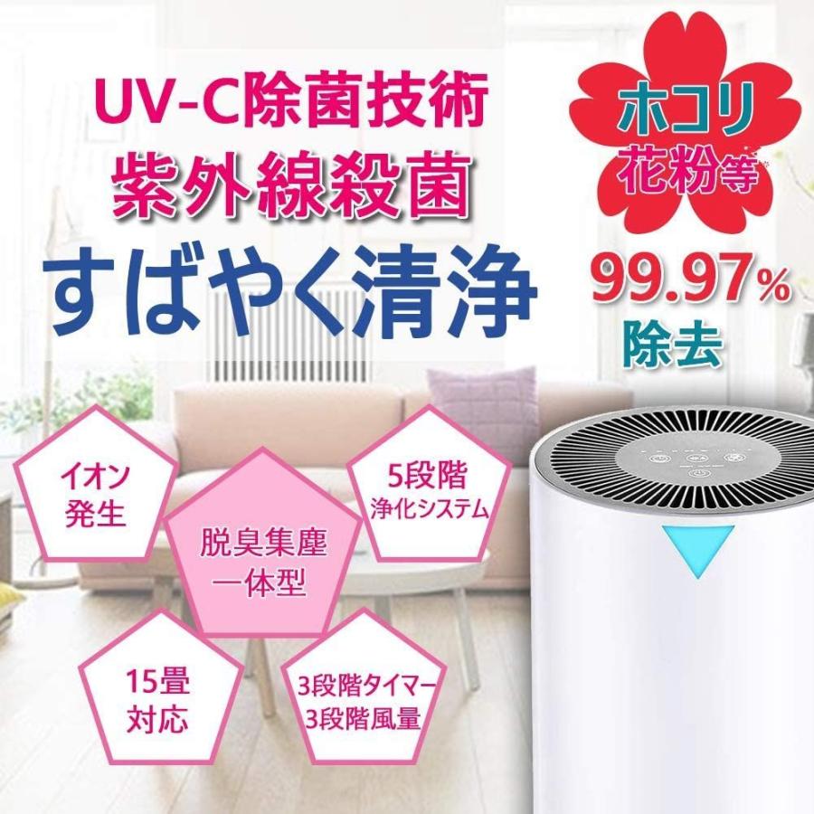 高評価の贈り物 花粉 イオン発生 静音 脱臭 空気清浄器 花粉症対策 花粉 空気清浄機 Pureplove ホコリ除去 適用面 タイマー付き 省エネ タバコ エアコン