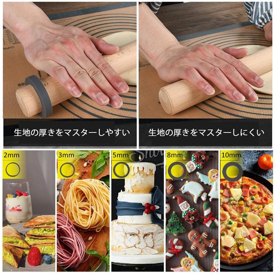 22年春の ブナ 天然木 Kitchen Super 麺棒 大きい シリコン そば打ちめん棒 製パン お菓子作り ピザ クッキー 餃子 厚さ調節可能 その他調理用具 Www Theopengate Org Il