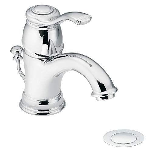 Moen シングルハンドル トラディショナルバスルームシンク蛇口 6102 クロム 利用可能な容器シンク拡張キット 利用可能な容器シンク拡張キット シングルハンドル Kingsley Kingsley