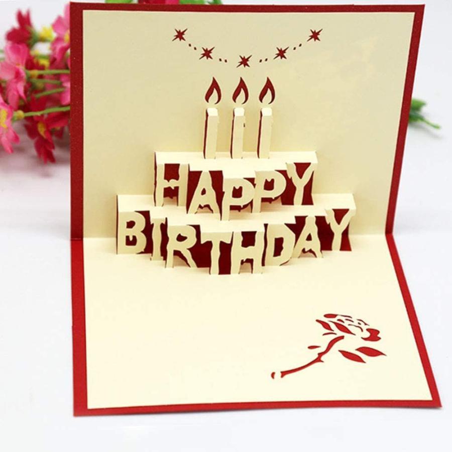 Eve Happy Birthday 3dポップアップグリーティングカードハッピーバースデーカードかわいいバースデーグリーティングカード立体 今季一番