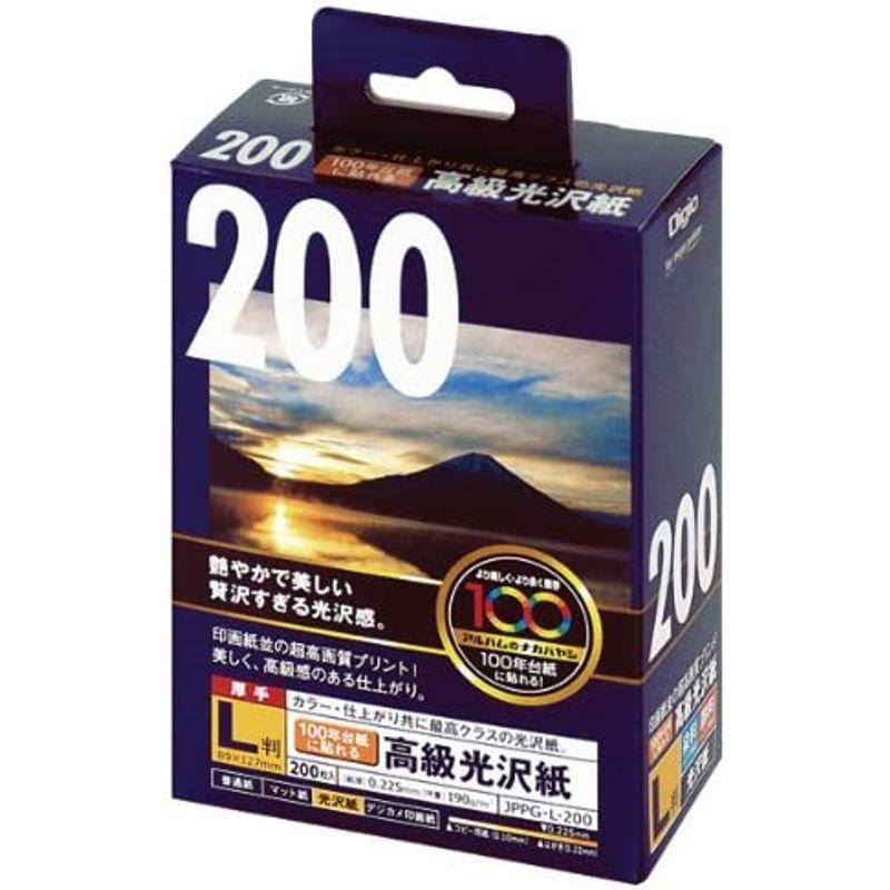 ナカバヤシ 写真用紙 インクジェット光沢紙 高級光沢紙 200枚 L判 JPPG-L-200 プリンター用紙、コピー用紙 