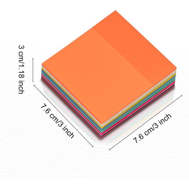 400枚透明付箋50枚*8冊 （8色）7.6*7.6 cm防水 強粘着半透明ふせん ノートキレイに剥がせ 繰り返し使用可能 家庭、オフィス、｜give-joy-store｜02