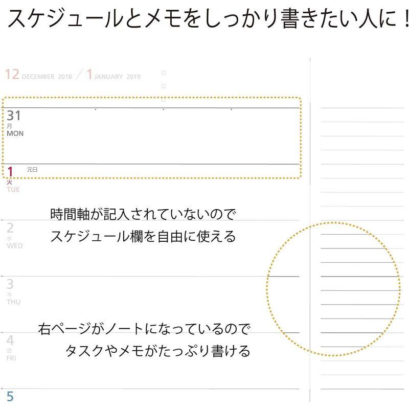 コクヨ キャンパスダイアリー 手帳 2022年 A5 ウィークリー 薄茶 ニ-CWHS-A5-22 2022年 1月始まり｜give-joy-store｜03