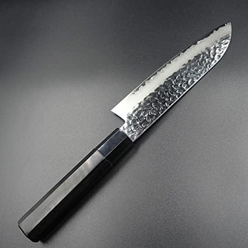 当店特典行き 霞 KURO 三徳包丁 170mm モリブデンバナジウム鋼 黒八角積層強化木 スミカマ SUMIKAMA