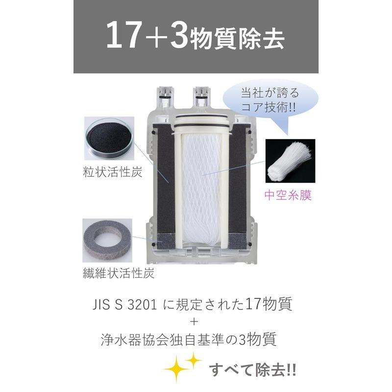 浄水器 ピュリフリー ホワイト PF-4W 20物質除去で2年使える 浄水器 ピュリフリー ホワイト PF-4W 20物質除去で2年使える