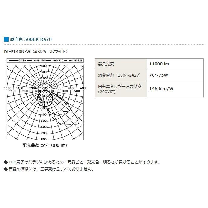 SHARP LED照明 LED投光器 屋内プール用 DL-EL40N-W SHARP LED照明 LED投光器 屋内プール用 DL-EL40N-W
