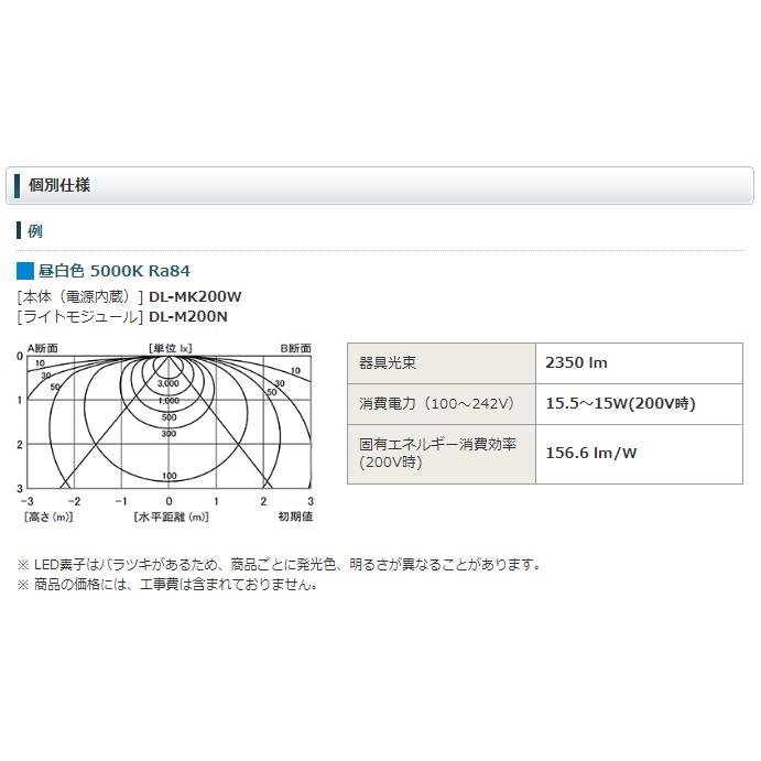 SHARP LED照明 埋込型W300 20形（2灯相当タイプ） DL-MK200Wの画像