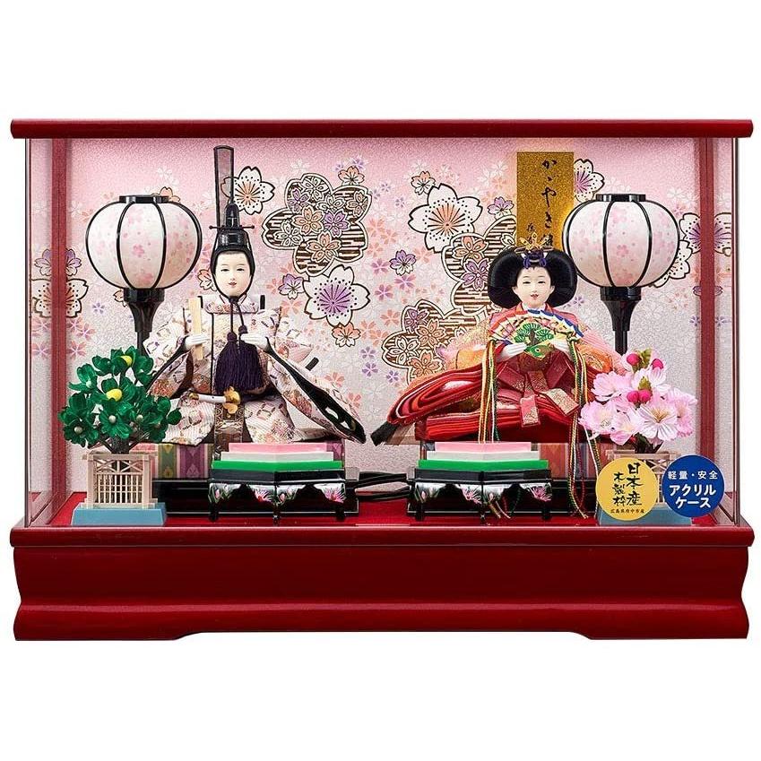 オンラインストア割引 雛人形 ひな人形 お祝い ケース飾り 親王飾り 二人飾り 2人飾り 浮舟小三五親王飾アクリルケース オルゴール付き おしゃれ かわいい お洒落 可愛い 直営 アウトレット Www Superavila Com