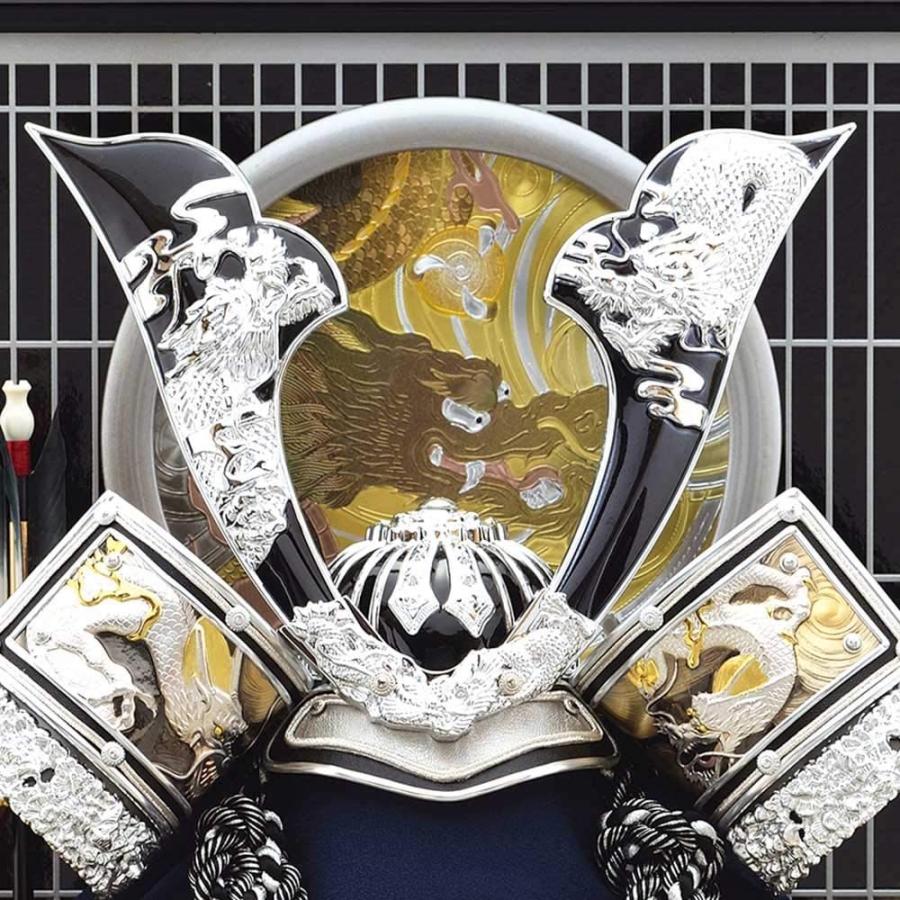 12号 銀中鍬兜 ガラスケース 5月人形 おしゃれ 五月人形 コンパクト 12号 兜飾り Give ケース飾り ケース飾り Give Happiness