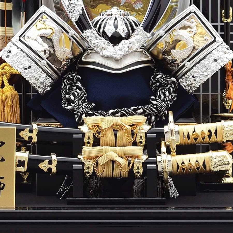 12号 銀中鍬兜 ガラスケース 5月人形 おしゃれ 五月人形 コンパクト 12号 兜飾り Give ケース飾り ケース飾り Give Happiness