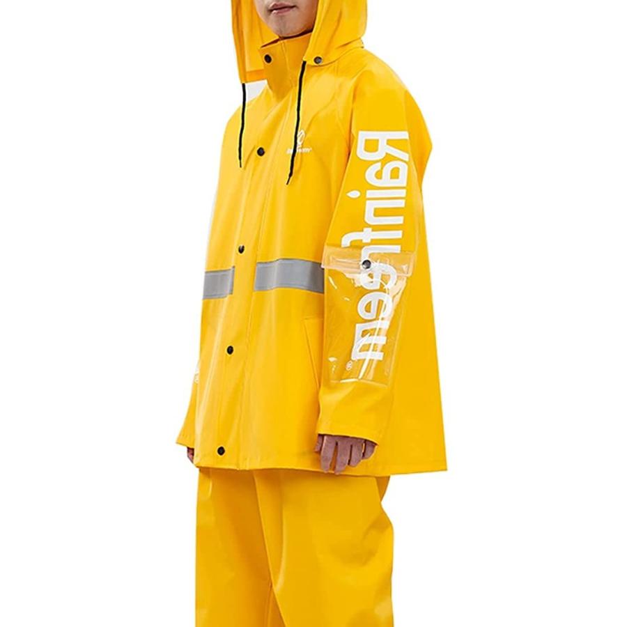 レビューで送料無料 撥水 男女兼用 レインスーツ おしゃれ 防水 レディース レインコート 透湿 メンズ 上下セット スマートフォン対応レインウェア カッパ 雨合羽 女性 メンズウエア Swastikboutiques Lk